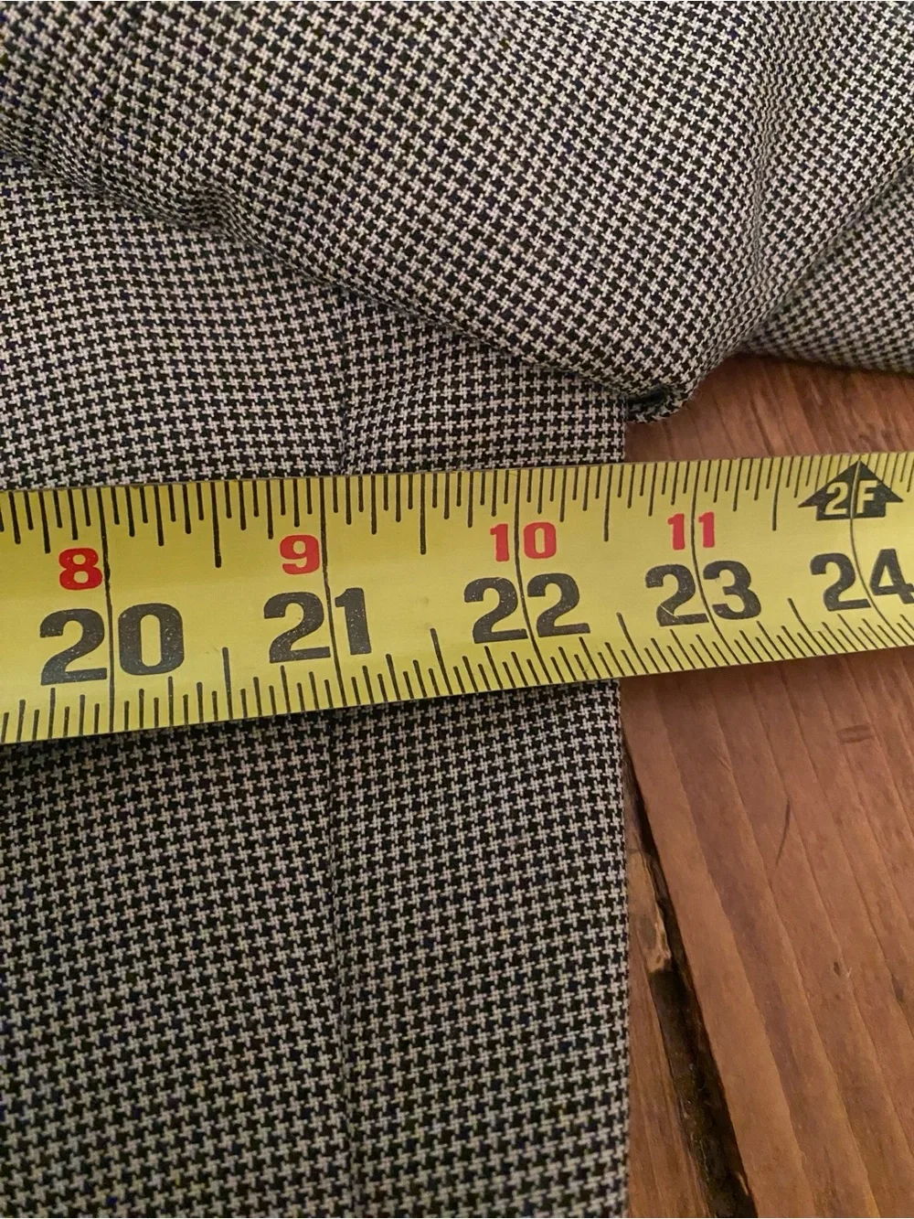Vintage 90s Double-Breasted Gray Men's Suit Jacket & Trousers houndstooth 42R